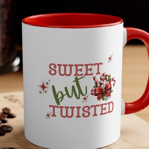 Personalized Mug, Sweet But Twisted Mug, Christmas Coffee Mug, Peppermint Mug, Christmas Cup, Christmas Gift, Candy Cane Mug, Hot Cocoa Mug