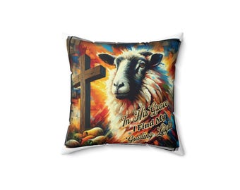 Almohada decorativa inspirada en la fe, acogedor regalo cristiano, decoración de iglesia, comodidad para la sala de estar, elegante detalle para el hogar, idea de regalo única