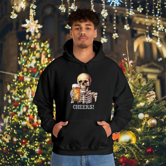 Sudadera con capucha Skeleton Life, camisa de cerveza, sudadera
