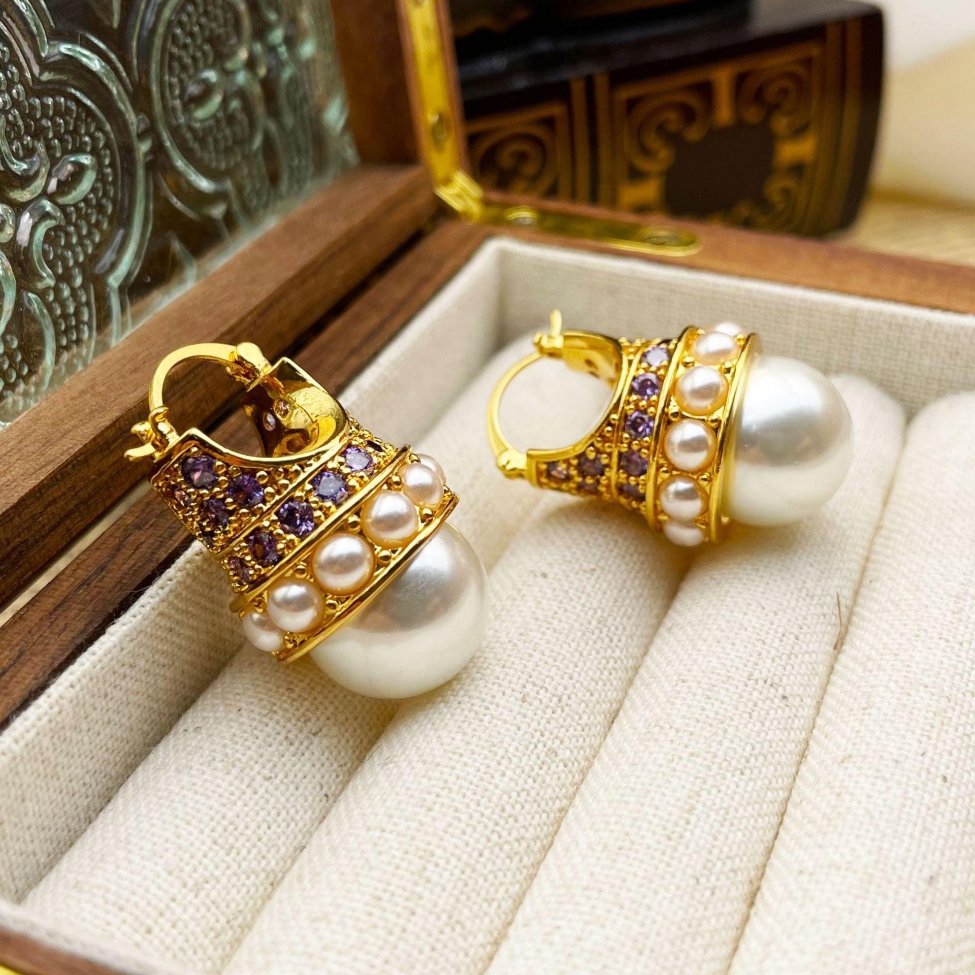 Chanel - Boucles d'oreilles vintage perle 1980