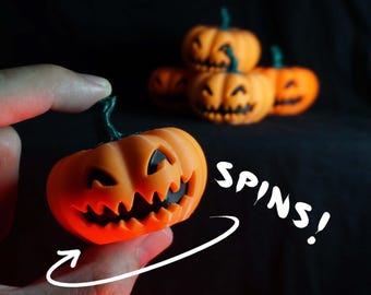 Pumpkin Spinner Toy – Spinning Halloween Pumpkin – Cute Autumn Fidget Toy – Orange Pumpkin Decoration – Trick or Treat Party Favour