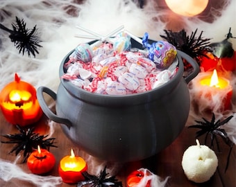 Halloween Sweet Cauldron – Trick or Treat Candy Bowl – Spooky Cauldron Decor – Halloween Table Decoration – 3D Printed Sweets Pot