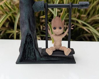 Baby Groot Swinging Car Dashboard Ornament | Fun Groot Decoration