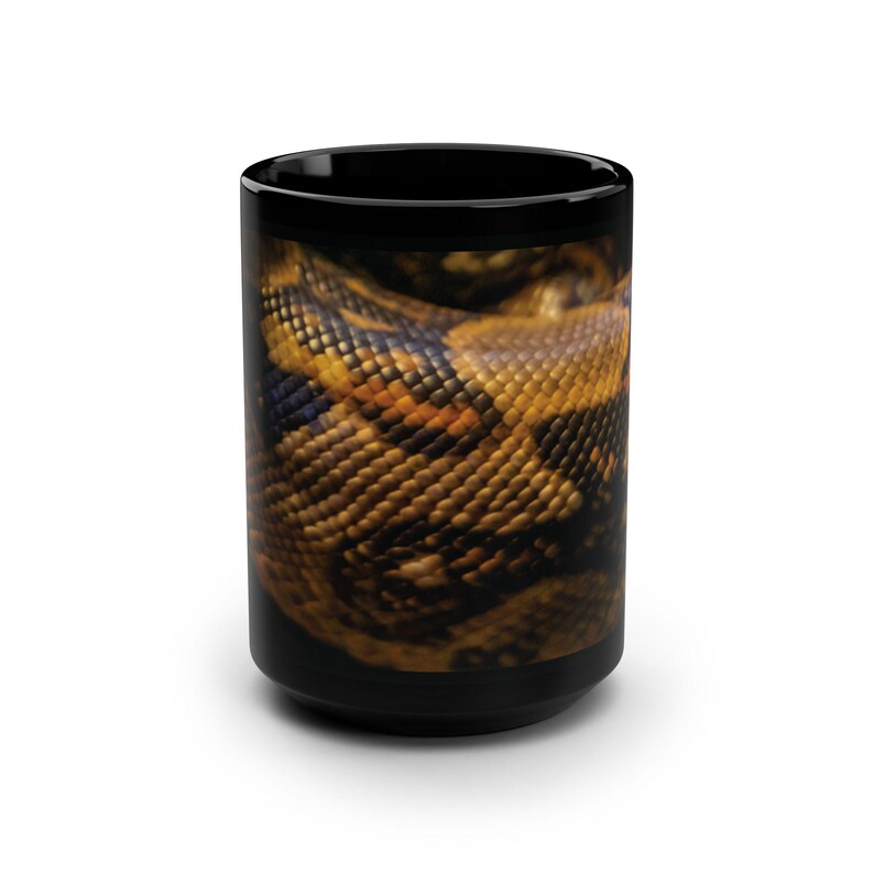 Python Snake Mug, Black Mug, Snake Lovers, 15oz Ceramic Mug. Gift ...