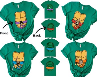 Ninja Group Turtle Costume Shirt, Ninja Cosplay Shirt, Halloween Matching Shirt, Halloween Group Shirt
