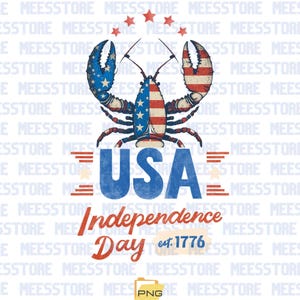 USA Comfort Farben Hummer Grafik T-Shirt | Französisch Küsten Distressed Tee | Übergroßes Coquette Aesthetic Shirt | Nautischer Fischer-Stil