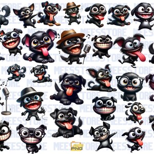 30 söta och roliga hund clipart-paket, knäppa valpar i akvarell, arg hund, tecknat djur, kommersiellt bruk | Digital nedladdning | Skräpjournal