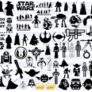 Star wars SVG Bundle,Star Wars Clipart, Star Wars Cut files, Darth Vader svg ,Instant Download,Wars Font Svg,Father day Svg,Gift for him svg