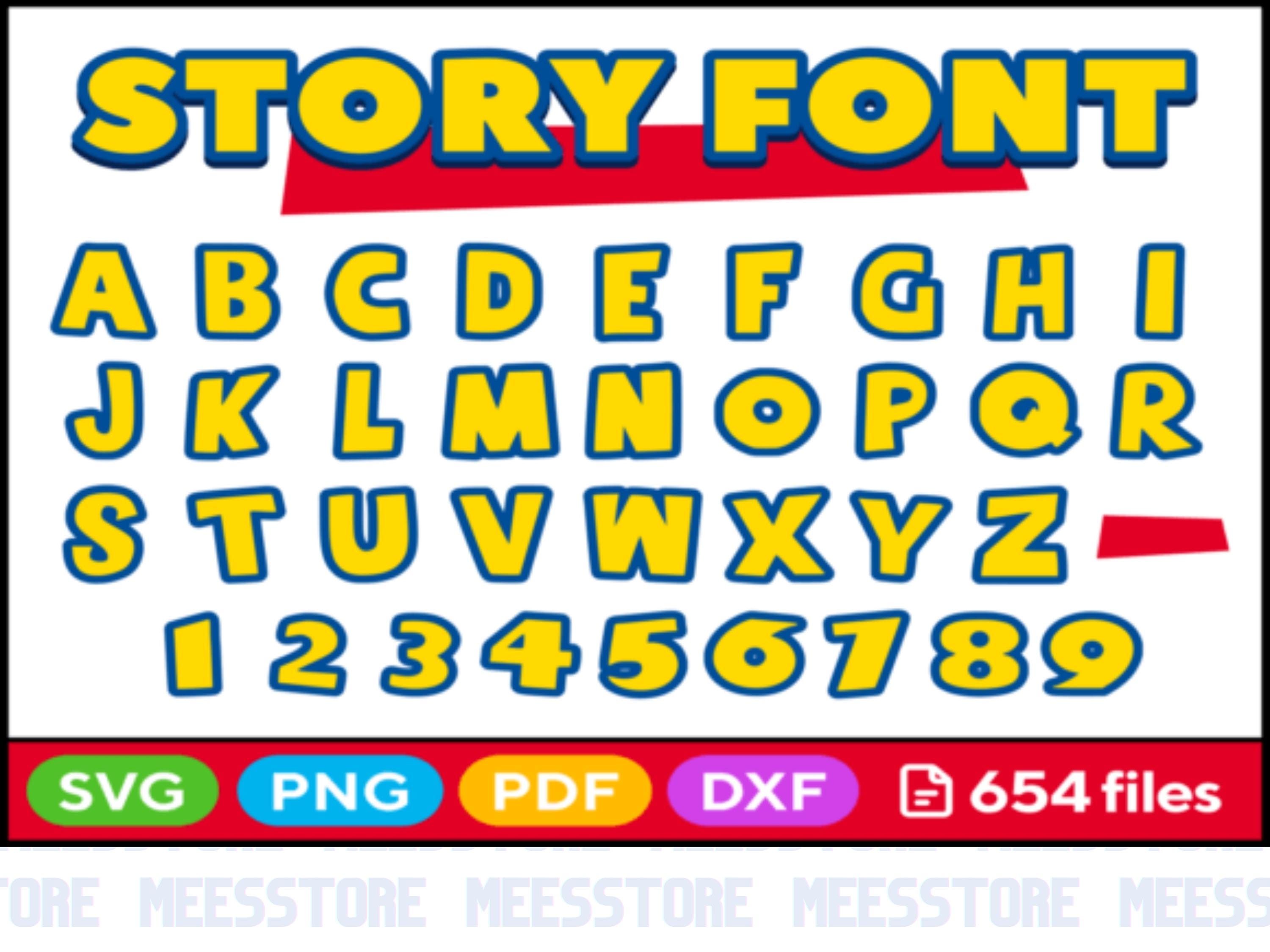 Toy Story Font SVG, Toy Story Alphabet SVG, Toy Story