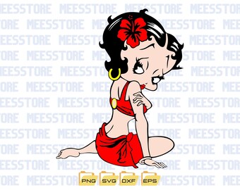 Betty Boop SVG,Betty Boop,SVG, Easy Cut,Tshirt print Betty Boop Png,Instant Download,Cricut Cut File,Silhouette, Cut File,Betty Boop Layered