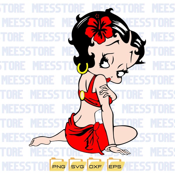 Betty Boop SVG,Betty Boop,SVG, Easy Cut,Tshirt print Betty Boop Png,Instant Download,Cricut Cut File,Silhouette, Cut File,Betty Boop Layered