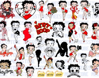 Betty Boop SVG Bundle,Betty Boop Layered,SVG, Easy Cut,Tshirt print Betty Boop Png,Cricut Cut File,Silhouette,Cut File, Instant Download