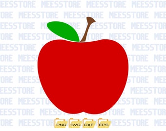 Apple Svg, Apple Clipart, Teacher Svg, School Svg, Silhouette Cut Files, Apple Cricut, Back to school, Fruit Svg, dxf, eps, Digital