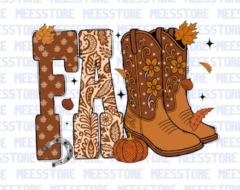 Cowboy Checkered Fall Png, Fall Pumpkin Png, Howdy PNG, Fall Png, Autumn Shirt Design, cowboy boots cow, Western Halloween Ghost Sublimation