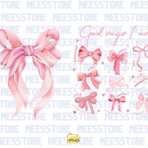 God says I am coquette png, pink coquette bows png, Jesus valentine png, bible verse png, christian coquette bow png, inspirational quotes