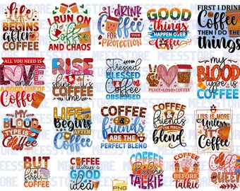 20 Coffee Mug Sublimation Designs, Funny Saying Mug Wraps, PNG Files, Sublimation Printing, Commercial Use, instant download, Printable