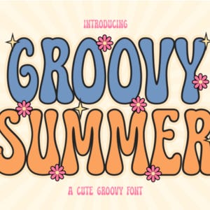 GROOVY FONT , Retro groovy Alphabet , Vintage Font , Groovy Alphabet Retro ClipArt, Retro , Groovy ClipArt, Font , Cricut