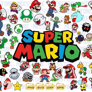 Mario Svg Bundle, Mario Svg Cricut, Supermario Svg,Supermario Png, Mario Cut Files, Luigi Svg, Super Mario Cricut,Mario Font Svg,Super Mario