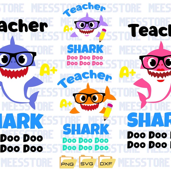 Teacher Shark SVG / Cut File / Cricut / Commercial use / Silhouette / DXF file / Teacher Shirt / School SVG / Teacher Gift / Best Teacher