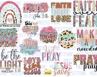 Faith BIG BUNDLE sublimation PNG, Religious file, Jesus shirt design, Christian Sublimation design, Digital download, dtf transfer