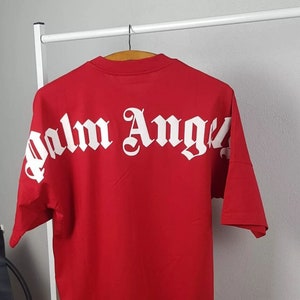 Camiseta Palm Angels, camiseta streetwear para hombre, camisetas de diseñador, ropa para adultos, ropa de moda