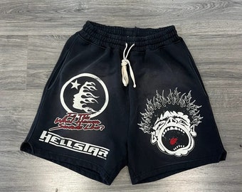 Hellstar Shorts, Sommeroutfits für Männer, Streetwear-Stil, hohe Qualität