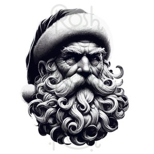 Vintage Santa Silhouette SVG, Santa SVG, Santa Face SVG, Christmas svg, Santa Claus, Santa Head svg, Instant Download, father Christmas svg