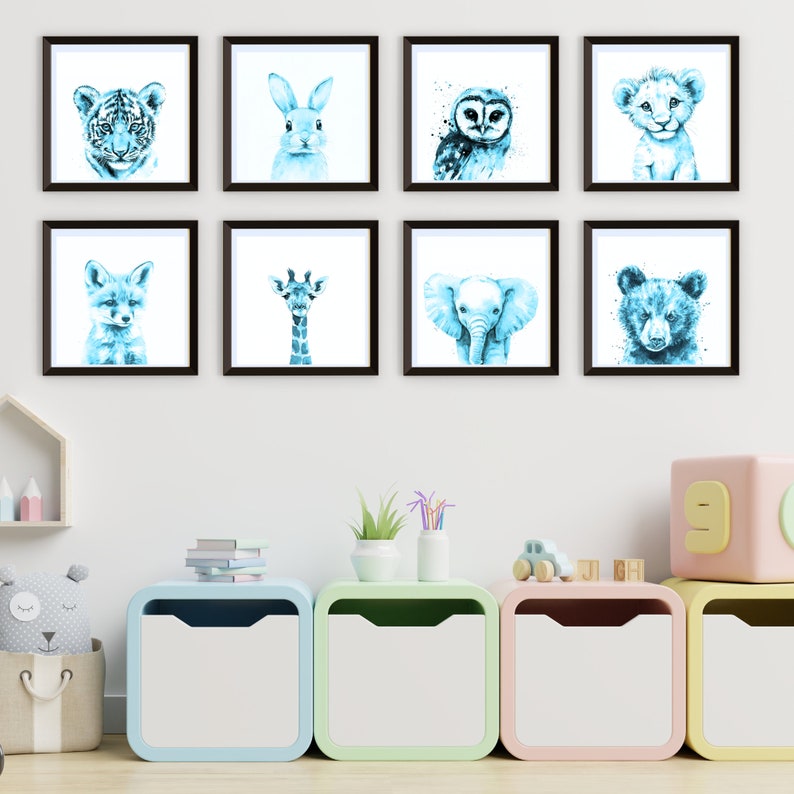 Cute Printable Baby Animal Prints for Nursery Wall Art JPG, Safari ...