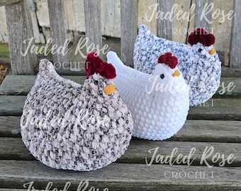 Patrón de crochet- Pollo campestre de peluche original