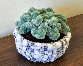 No Sew Short Potted Succulent Plant- Crochet Pattern