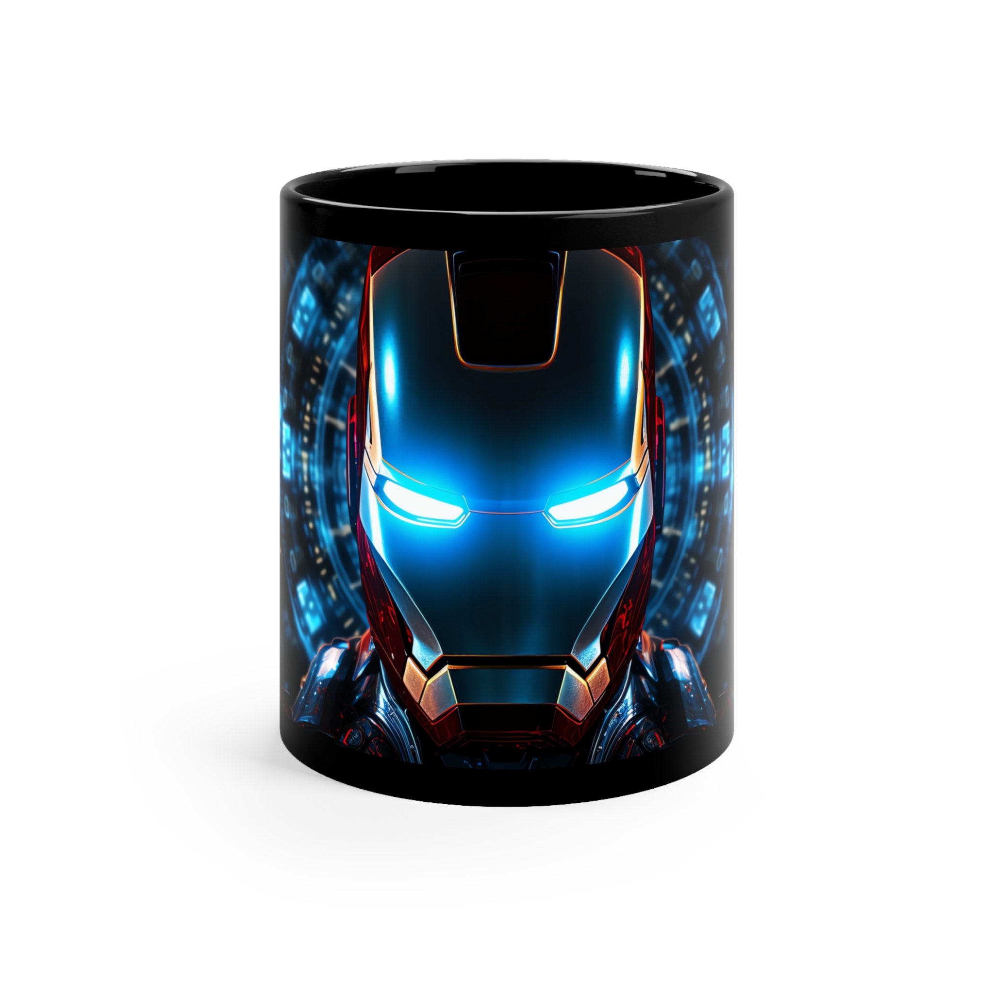 Iron Man Tech Mug Marvel Iron Man Mask Art Coffee Mugs