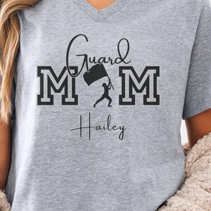 Personalized Color Guard Mom VNeck, Custom Color Guard Mom Gift, Marching Band Shirt, High School Color Guard Mom Shirt, Guard Mom V Neck