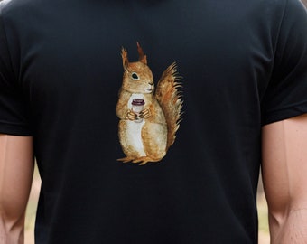 Coffee and Squirrel T Shirt, Coffee Lover TShirt, Squirrel Squad T-Shirt, Coffee Drinker Tee, Woodland Animal Shirt, Squirrel Lover Gift