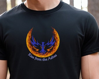 Rise From the Ashes T-Shirt, Phoenix Rising T Shirt for Him, Fire Bird Shirt, Mythical Creatures TShirt, Firebird Tee, Inspiring T-Shirt