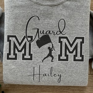 Personalized Color Guard Mom Sweatshirt, Custom Color Guard Mom Gift, Marching Band Shirt, High School Color Guard Mom Shirt, Guard Gift
