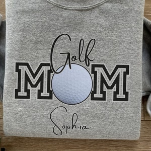 Personalized Golf Mom Sweatshirt, Custom Golf Sweatshirt For Mom, Golf Mom Crewneck, Custom Sports Mom Shirt, Golf Lover Gifts