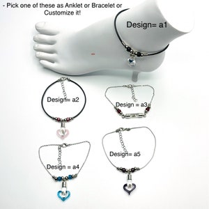 Rice Jewelry, Name on Rice Anklet, Custom Bracelet, Customizable Anklet, Unique Gifts, Messages on a Grain of Rice, Personalized Jewelry, PL