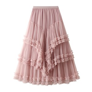 Amore mesh tulle skirt in cheap taupe