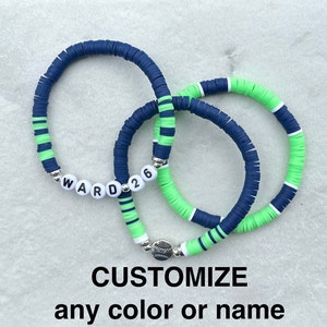 Baseball Bracelets | SET OF 3 | Baseball Team Bracelets | Sports Bracelet | Baseball Mom Bracelets | Football Basketball Soccer Bracelets