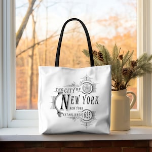 Sac fourre-tout imprimé New York City, sac fourre-tout New York de Style vintage, sac design carte de la ville de New York, sac fourre-tout élégant, idée cadeau unique