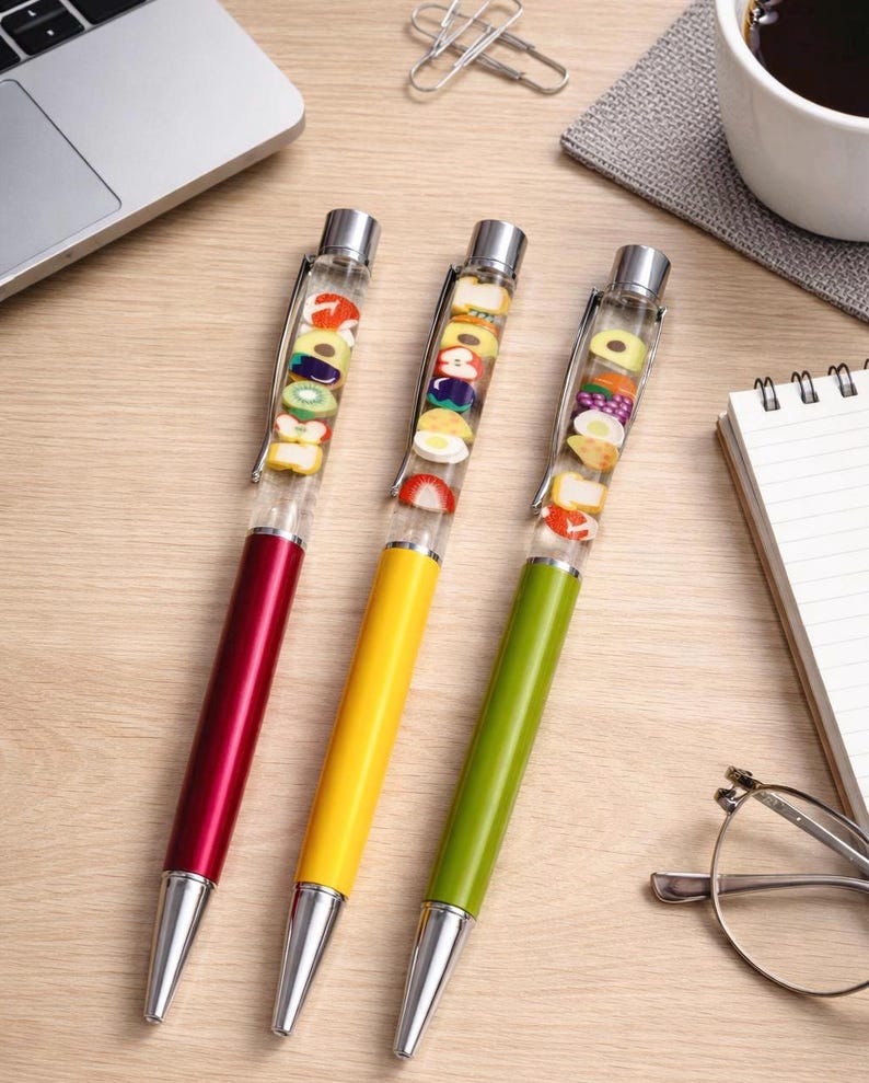 Dietitian Gift • Dietitian Floaty Pen • Nutritionist Gift • Healthy Food Pen • Nutrition Pen • RD Gift • Registered Dietitian Stationery image 2