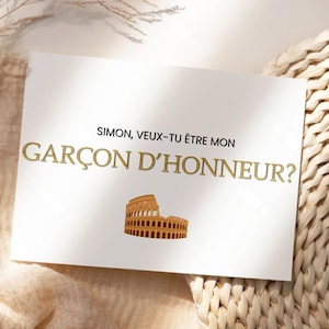 Modèle de Carte de Proposition de Garçon D'Honneur Inspiré du Film Gladiator Avec Prénom Personnalisable, A Imprimer, Pour Hommes, Mariage