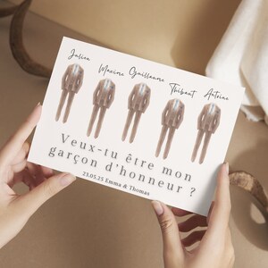 Groomsmen proposal card editable with names | Instant digital download