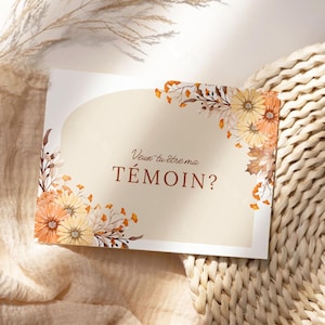 Modèle De Demande De Témoin à Imprimer, Invitation Mariage Témoin Amis Famille, Facilement Personnalisable, Carte d'invitation Témoin