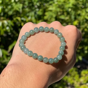 Natural Icy Green Guatemalan Jadeite Bracelet