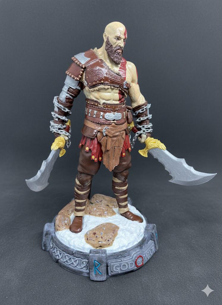 God of War Kratos, Handmade Painting,kratos , God of War Figure , 30 Cm , Kratos Figür