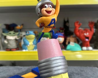 Figura de hormiga atómica de 20 cm, hecha a mano, impresa en 3D, coleccionable, regalo encantador para fiestas infantiles o entusiastas de los dibujos animados.