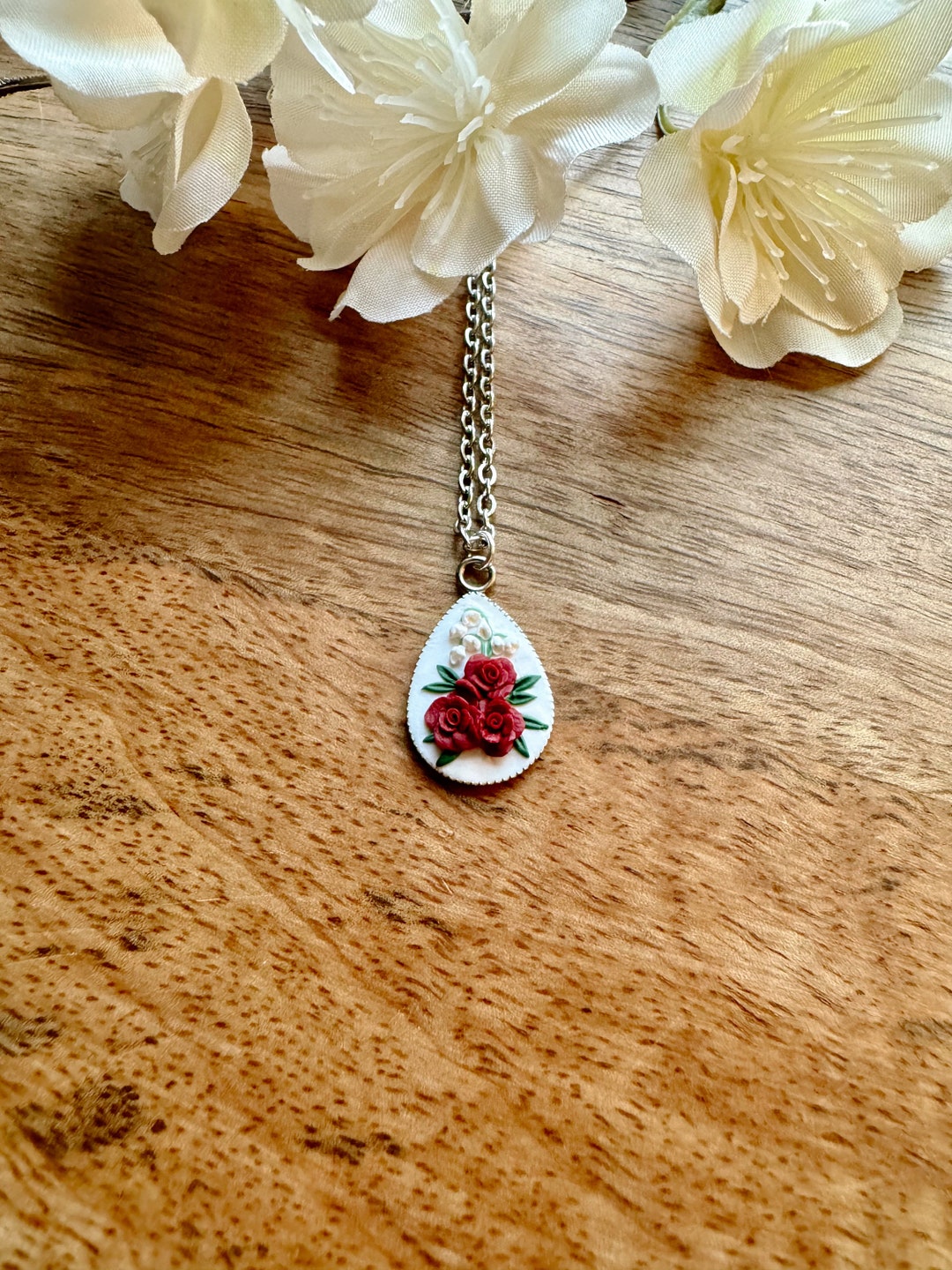 Birth Month Flower Pendant Necklaces Etsy