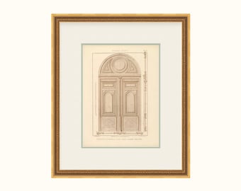 Paris Architectural Print: Vintage French Door Giclée Art