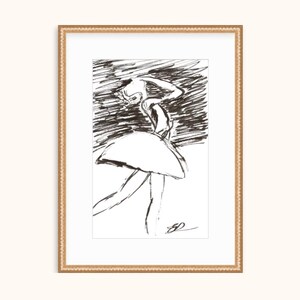 Digital Download Wall Art Minimal Sketch Art Decor Ballerina Wall Art Ballerina Wall Decor Black and White Wall Art Girls Room Decor
